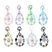 Cute Flocking Rabbit Ears Baby Three Keychain Pendant Plush Bag Hanging Grain Doll Cute Pendant R7D2