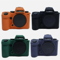 Rubber Silicon Armor Skin Case Body Cover Protector for Panasonic Lumix S5 II S5II S5M2 Mirrorless Camera Protective Video Bag