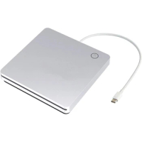 External USB C CD DVD Drive,Portable Type-C Smart Contact Button Slot-In CD DVD Burner Player Writer For Desktop(Silver)