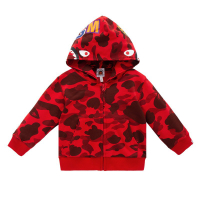 2023 รุ่นใหม่  BAPE WGM ลายพราง 3D ฮู้ดเด็กสำหรับเด็กชายและเด็กหญิง เสื้อคลุมมีฮู้ดสำหรับเด็กโต