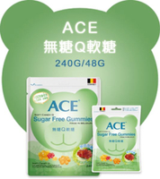 ACE - 無糖Q水果軟糖 48g ( 比利時進口 )