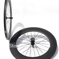 Clincher Wheelset 88mm - Full Carbon Matt Road Bike Bicycle 700C Clincher Wheelset - RIM ,SPOKES , HUB, skewer