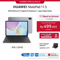 【7.7】HUAWEI MatePad 11.5-inci 2025 Tablet |WPS Office 2.0 Tingkat PC Eksklusif |Layar Papermatte|10,