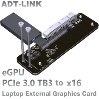 Laptop R43SG-TB3 PCI-E x16 PCIe 3.0 16x to TB3 Thunderbolt3 Extension Cable eGPU External Graphics Cards M.2 Adapter ITX STX NUC