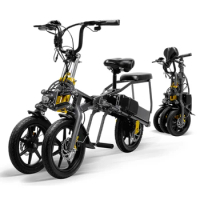 Travel equipment foldable mobility scooter 3 wheel ebike 500w folding 48v electric bike for tourism