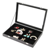 手表盤手鐲首飾盒首飾展示架手鏈收納盒帶蓋玻璃珠寶箱道具
