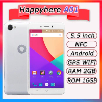 2023 Happyhere A01 phone for sale NFC snapdragon Touch new GPS WCDMA GSM 5.5” cheap androidSmartphone cheap Mobile Phones