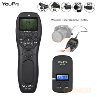 YouPro MC-292 DC0/DC2/N3/S2/E3/E2 2.4G Wireless Remote Control LCD Timer Shutter Release Channels for Canon/Sony/Nikon/Fujifilm
