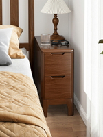 純實木超窄床頭柜簡約小型置物架臥室簡易儲物柜夾縫隙收納柜