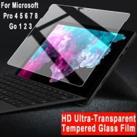 Tempered Glass for Microsoft Surface Pro 8 7 Pro X Pro 6 5 4 3 12.3 Go 1 2 3 10.5 Cover Protective Film Tablet Screen Protector