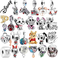925 Sterling Silver HEROCROSS Disney Collection Alice Stitch Charm Beads Suitable For Pandora Bracelets Jewelry Making