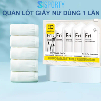 Quần lót nữ SPORTY DP9 100% cotton dùng 1 lần, 2 lớp đáy an toàn, dùng đi du lịch, đi sinh, học quân