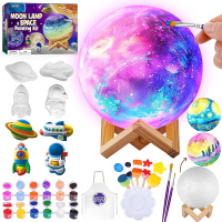 Paint Your Own Moon Lamp Kit DIY 3D Space Moon Night Light Art Supplies Arts & Crafts Kit Arts and C