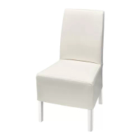 BERGMUND 椅子附中長型椅套, 白色/inseros 白色