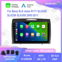 Android 12.0 For Mercedes Benz SLK clase R171 SLK200 SLK280 SLK300 2000-2011 Multimedia Player Auto Radio GPS Carplay 4G WiFi