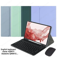 Clavier AZERTY for Coque Samsung Galaxy Tab S9 FE 10.9'' Case Tastatur Deutsch QWERTZ Tab S9 FE Keyboard 2023 SM-X510 X516B