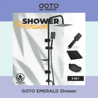 (Promo Special) Goto [COD] Emerald Rain Shower Tiang 1 Set Sower Kamar Mandi Kotak Bulat