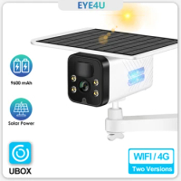Solar IP Camera WiFi 4G Outdoor 1080P Video Surveillance Bullet Camera Wireless Security CCTV PIR Detection Two Way Audio UBOX