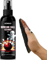 Bowling Ball Cleaner Spray - 1 Pack Bowling Cleaner Set with Cleaning Towel Portable Bowling Accesso