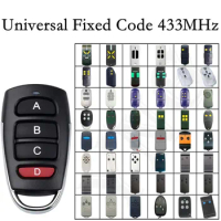 Universal 433MHz Fxied Code Garage Door Remote Control Duplicator Gate For ERREKA ROGER PROTECO CARDIN TAU AVIDSEN DEA