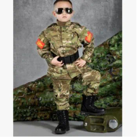 Outdoor Autumn Winter Children CS Army Tactical Uniform Jacket Pants Sets Kids Military Training Clothing Coat Trousers Suits