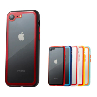 【General】iPhone 8 手機殼 i8 保護殼 出挑雙色玻璃手機保護套
