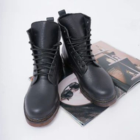 Sepatu Boots Pria Asli Kulit Sapi Sepatu Docmart Pria Boots 41 Hitam