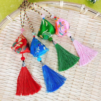 【六分埔禮品】綢布花卉粽香包項鍊-2入組-多色任選(端午節佈置節慶粽子艾草香包掛件吊飾)