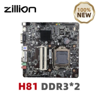 Zillion H81 Mini ITX Motherboard LGA 1150 Dual Channel DDR3L Support Core i3/i5/i7 Pentium Celeron 4th Gen CPU For Gaming PC New