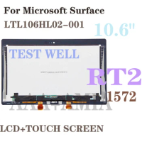 AAA+ 10.6" LCD For Microsoft Surface RT 2 RT2 Rt2 1572 LCD Display Touch Screen Digitizer Assembly for RT2 LCD LTL106HL02-001