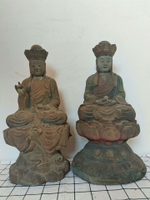 木雕佛像造像擺飾，彩繪工藝，素皮殼工藝，地藏王菩薩高50cm