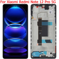 For Xiaomi Redmi Note 12 Pro LCD Display With Frame 6.67" Redmi Note 12 Pro 5G 22101316C 22101316I Display LCD Screen