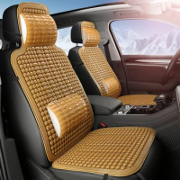 1Pcs Universal Summer Car Seat Cool Cushion PVC Beaded Massage Automobile Chair Cover With Soft Waist Mat Breathable Durable