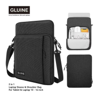 Gluine Tas Selempang Laptop 13 Inchi Multifungsi 2 in 1 Sleeve & Shoulder Bag untuk Tablet & Laptop