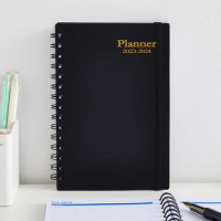 2023-2024 A5 Weekly and Monthly Planner Notebook,18 Months January 2023- June 2024 Plan Calendar,100gsm Thick Paper,200 pages