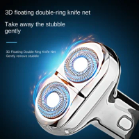 Kemei's new floating double-ring blade mesh shaver full body washable magnetic head electric shaver