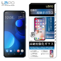 【LaPO】HTC Desire 19+ 全膠滿版9H鋼化玻璃螢幕保護貼(滿版黑)
