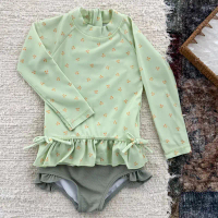 Girls' Two-Piece Swimsuit Baby Sun Protection Swimwear Children's Girl Skirt Style Swimsuit Two-Piec