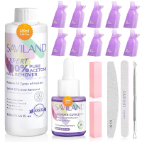 SAVILAND Remover Kit: Gel Remover with Complete Removal Tools Safe Gel Remover for Nails Quick & Eff