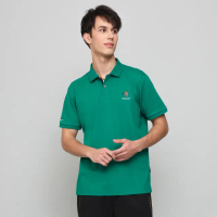 【oillio 歐洲貴族】男裝 短袖休閒POLO衫 商務POLO 刺繡 彈力透氣(綠色 法國品牌)