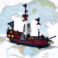 Mainan Edukasi Bricks Bangunan kapal bajak laut