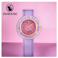 【SWAROVSKI 施華洛世奇】Crystalline Lustre 水晶光彩石英手錶-33mm 女錶 紫色 送禮(5656896)