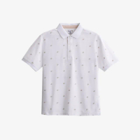 【Arnold Palmer 雨傘】男裝-AP字體滿版印花POLO衫(白色)