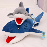 睡覺夾腳抱枕創意鯊魚公仔可愛大白鯊毛絨玩具男床上玩偶生日禮物
