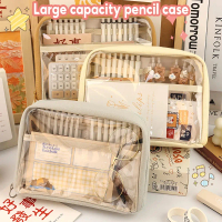 5-Section Extra Large Pen Case & Stationery Organizer | Korean Aesthetic Desk Accessory | Durable Po