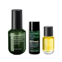 【greenvines 綠藤生機】純粹保濕煥膚三步驟組(保濕精華液 30ml+雙重淨透煥膚水 50ml+煥膚精華 15ml)
