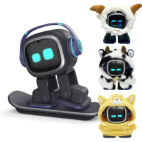 Emo Intelligent Robot Pet Toy Emo Sound Player Ai Puzzle Electronic Action Desktop Decoration Electronic Pet Children's Toy Gift