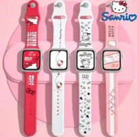 Anime Applewatch Strap Hello Kitty Sports Watch Original Apple Watch 7 Representative With Iwatch4/5/6/se Silicone Girls Gift