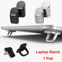1 Pair Aluminium Alloy Laptop Stand Office Non-slip Foldable Notebook Bracket Invisible Universal Support for HP/Dell/Lenovo