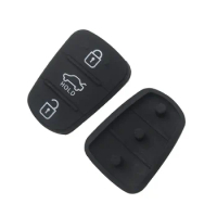 3 Button Remote Key Fob Case Rubber Pad for Hyundai I10 I20 I30 IX35 for Kia K2 K5 Rio Sportage Flip Key Case